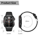 Smart Watch with Bluetooth Call, 1.96” Waterproof Fitness Watch for Men with Answer/Make Call