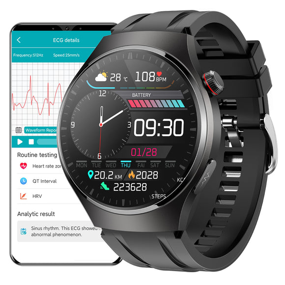 Smart Watch ECG MT200, 1,43” AMOLED Smartwatch Dial Answer Call Waterproof Fitness Tracker