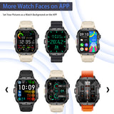 Smart Watch with Bluetooth Call, 1.96” Waterproof Fitness Watch for Men with Answer/Make Call